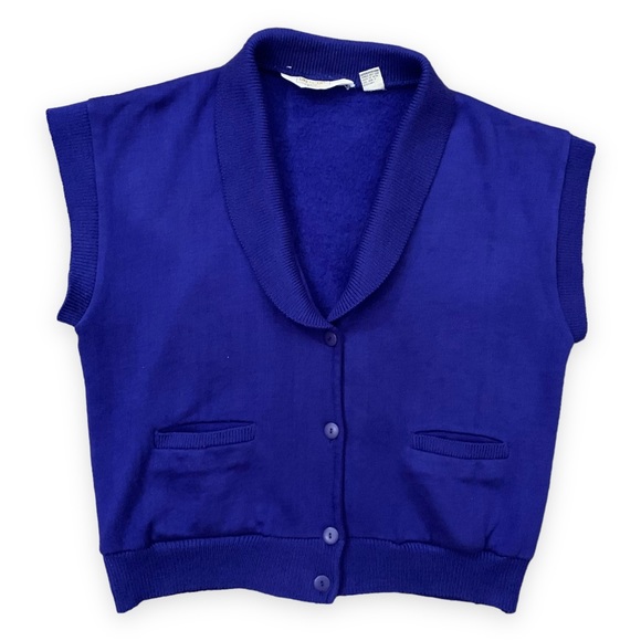 American Vintage Sweaters Vintage 97s Blue Shawl Collar Sweater